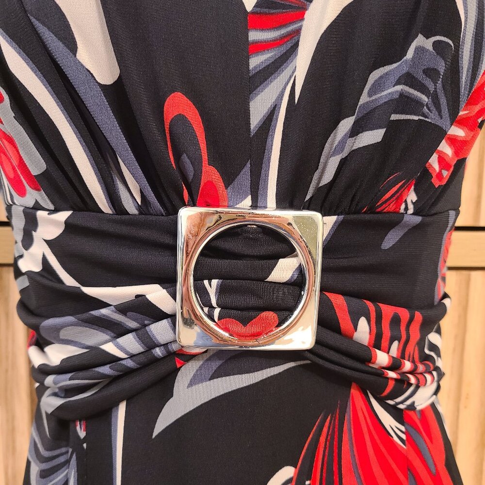 Perceptions New York Dress | Size 10 | Bold Floral Belted Style - Picture 2 of 11